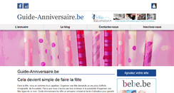Desktop Screenshot of guide-anniversaire.be