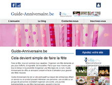 Tablet Screenshot of guide-anniversaire.be